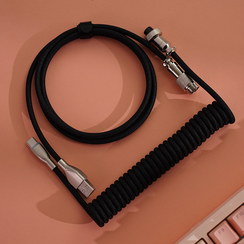 Gaming Keyboard Types - Type C USB Aviator Coiling Cable