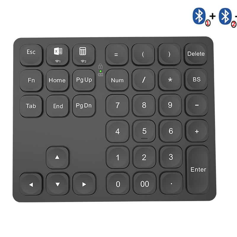 Gaming Keyboard Budget - BOW Dual Bluetooth Numeric Keyboard Rechargeable