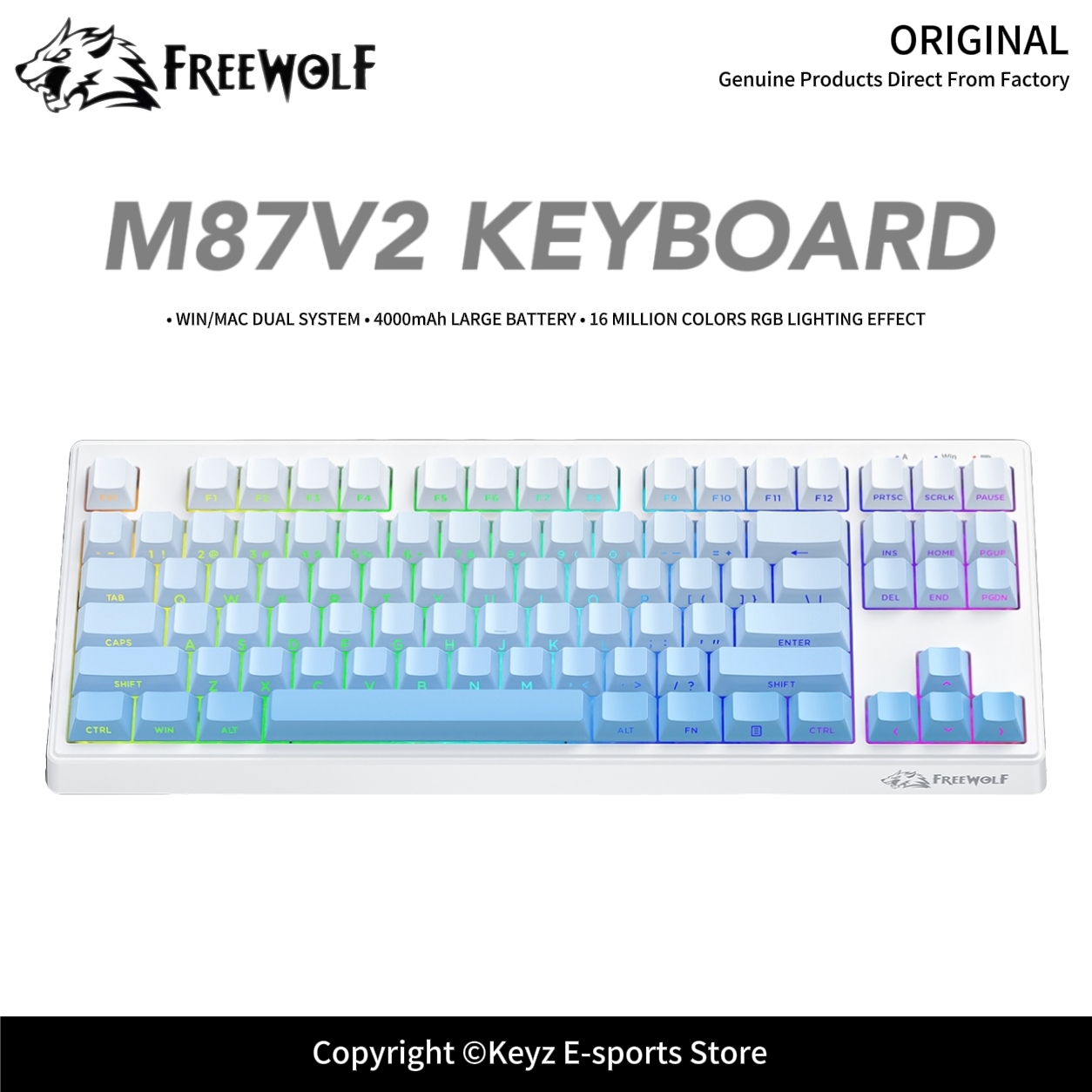 Tri-Mode Gaming Keyboard FREEW - огляд і ціна Keyboard Gaming Transparent