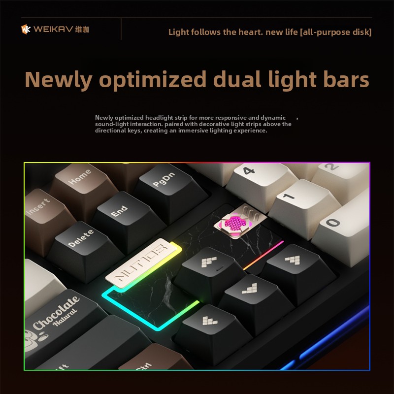 WEIKAV NUT108 Mechanical Keybo - огляд і ціна Gaming Keyboard Wireless