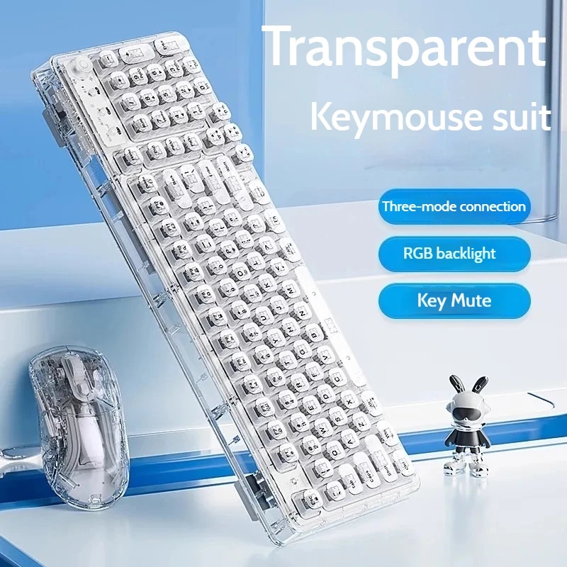 Transparent Ice Crystal Wirele - огляд і ціна Keyboard Gaming Transparent
