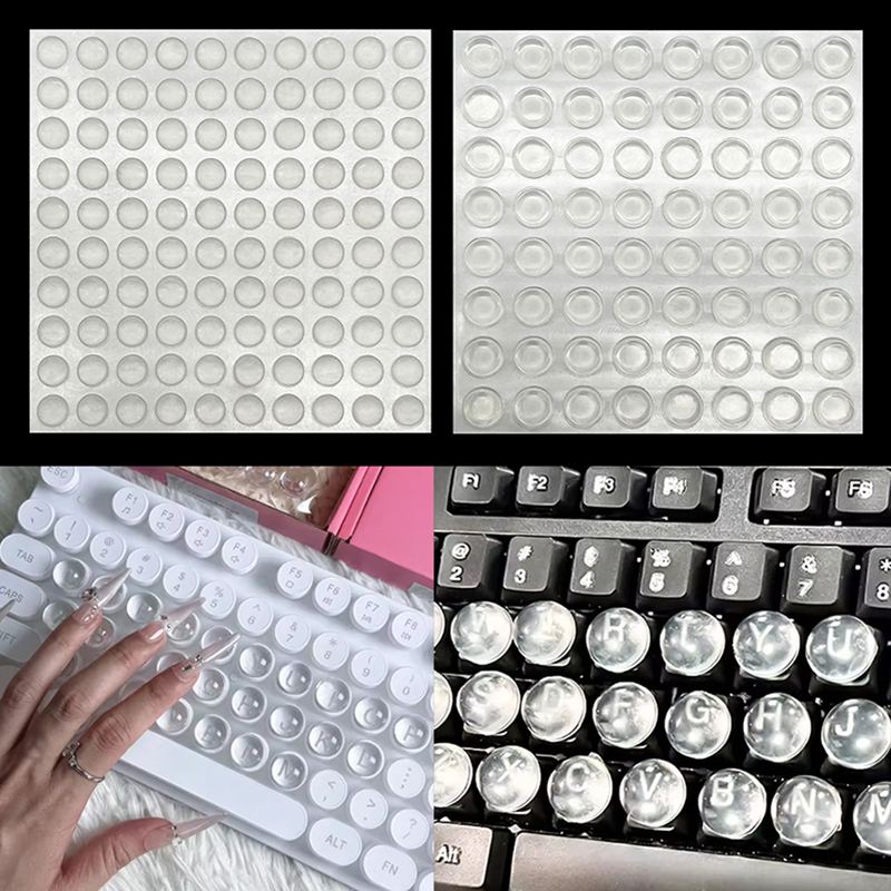 64/100Pcs Transparent Silicone - огляд і ціна Keyboard Gaming Transparent