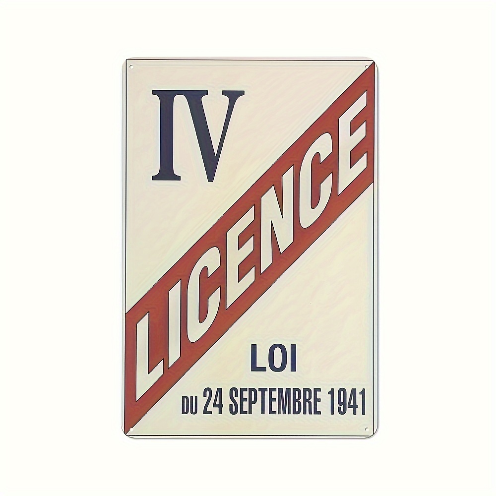 French Alcohol Law Metal Sign  - огляд і ціна Brass Weight Plate