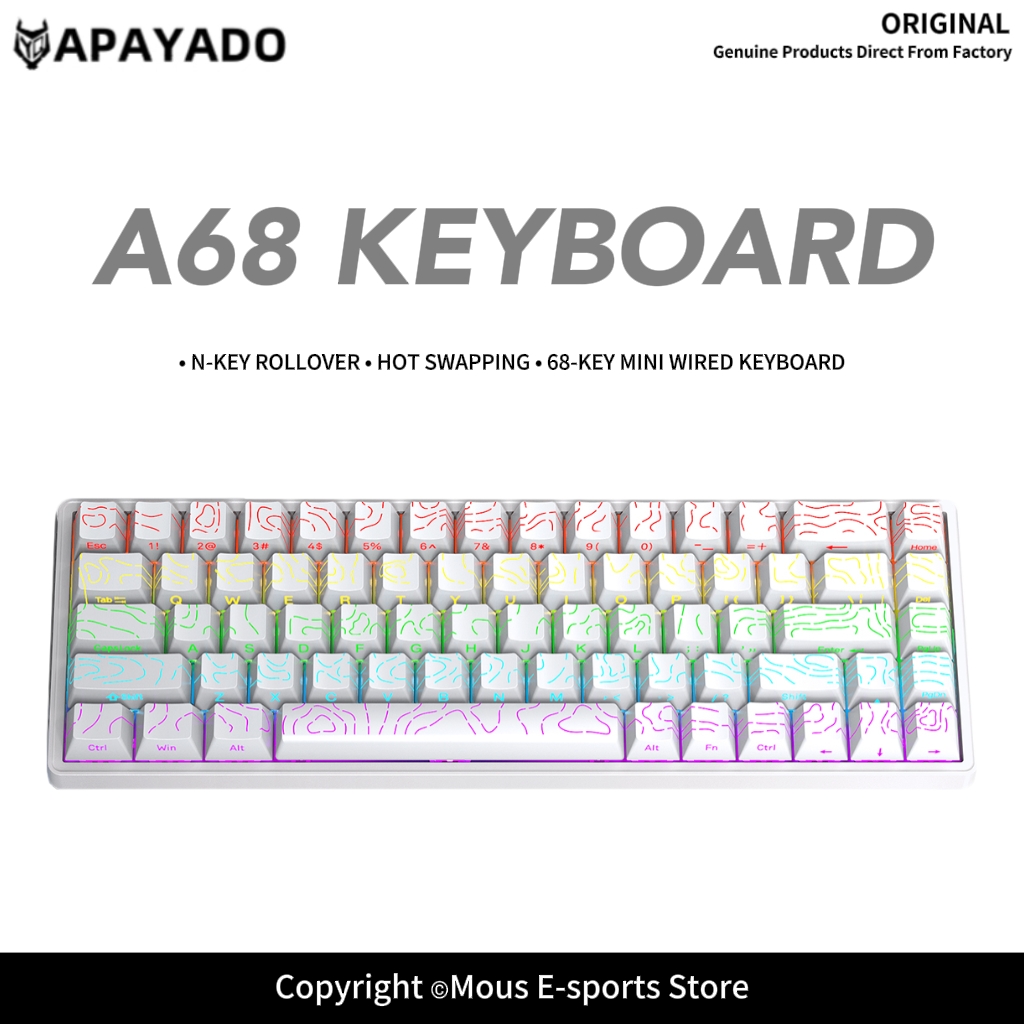 APAYADO A68 Wired Mechanical K - огляд і ціна Gaming Keyboard Budget