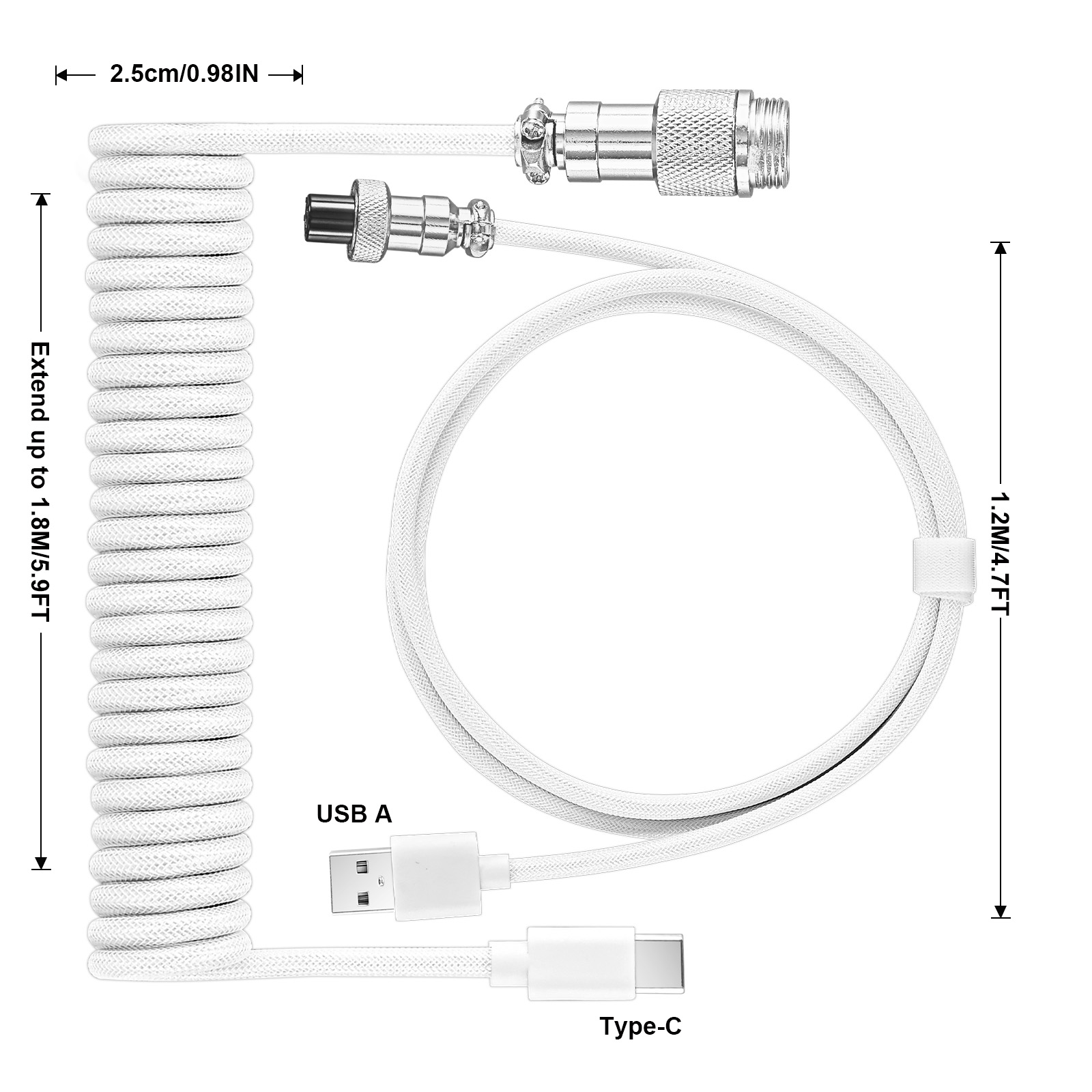 Type C Mechanical Keyboard Coi - огляд і ціна Coiled Usb Cable